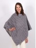 Soft Faux Fur Poncho W/ Weave Pattern 